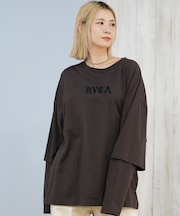 RVCA/長袖Tシャツ ロンT フロントロゴ ルーズシルエット BF044-053 ルーカ レディース ムラサキスポーツ