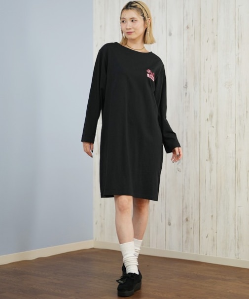 RVCA/Tシャツワンピース バックプリントTシャツBF044-350 ルーカ レディース ムラサキスポーツ