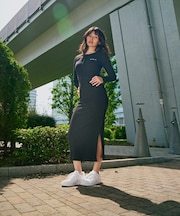 RVCA/HENRY NECK SLIM DRESS ワンピース ヘンリーネック リブワンピースBF044-351 ルーカ レディース ムラサキスポーツ