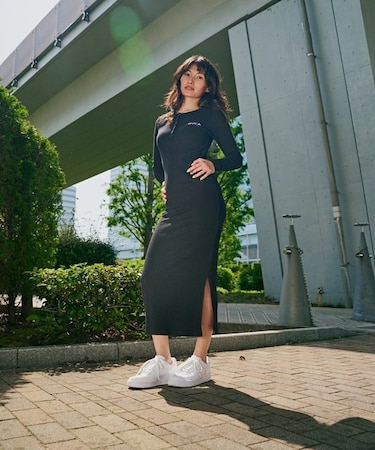 RVCA/HENRY NECK SLIM DRESS ワンピース ヘンリーネック リブワンピースBF044-351 ルーカ レディース ムラサキスポーツ