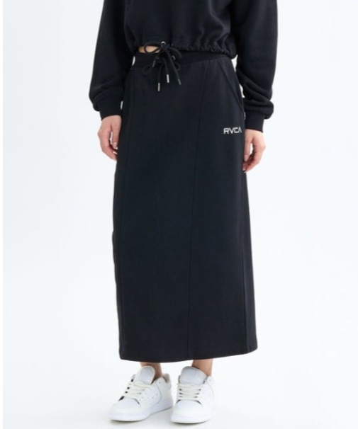 RVCA/MINI RVCA SWEAT SKIRT ロングスカートスウェット BF044-602 ルーカ /レディース ムラサキスポーツ