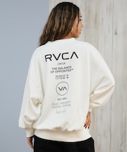 RVCA/スウェット バックプリントトレーナー BF044-P01 クロップド丈 ルーズシルエット レディース ムラサキスポーツ
