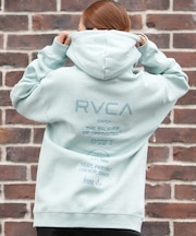RVCA/ジップアップ パーカー バックプリント ロゴ BF044-P02 ルーカ レディース ムラサキスポーツ