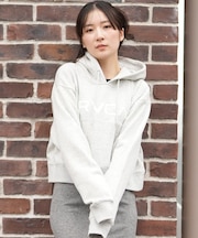 RVCA/プルオーバー パーカー クロップド丈 ショート丈 ロゴ CROPPED HOODIE BF044-P03 ルーカ レディース ムラサキスポーツ