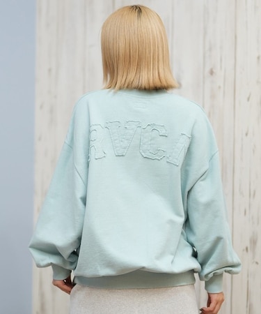 RVCA/スウェット クルーネックトレーナー BF044-P04 バックプリント 長袖 レディース ムラサキスポーツ