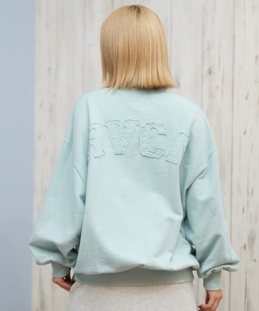 RVCA/スウェット クルーネックトレーナー BF044-P04 バックプリント 長袖 レディース ムラサキスポーツ