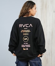 RVCA/長袖 Tシャツ ロンT バックプリント ロゴ オーバーサイズ BF044-P50 ルーカ レディース ムラサキスポーツ