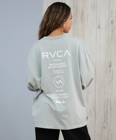 RVCA/長袖Tシャツ バックプリントロンT ルーズシルエット BF044-P50 ルーカ レディース ムラサキスポーツ