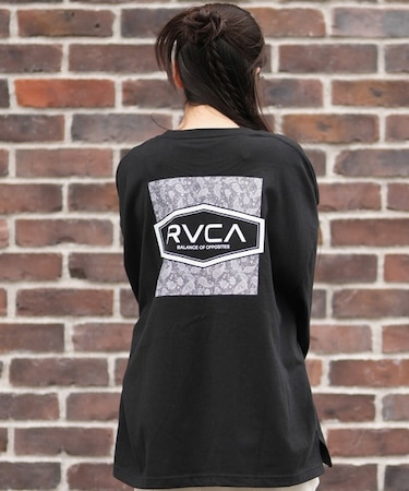 RVCA/長袖 Tシャツ ロンT バックプリント ロゴ オーバーサイズ BF044-P51 ルーカ レディース ムラサキスポーツ