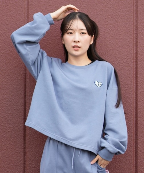 TAHCHEE/トレーナー スウェット クロップド丈 ショート丈 クルーネック TC250701-01 ターチー レディース ムラサキスポーツ