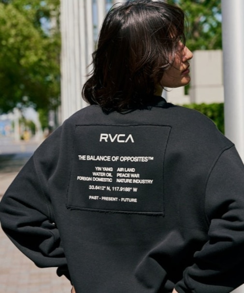 RVCA/MATCH CREW トレーナー 裏起毛テリー素材 スウェット BF044-004 ルーカ レディース ムラサキスポーツ