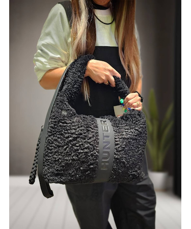 HUNTER/9L BOUCLE MEDIUM TOTE トートバッグ モコモコ UBX5522PRC ブークレ ミディアム トート ハンター/ユニセックス レディース メンズ ムラサキスポーツ