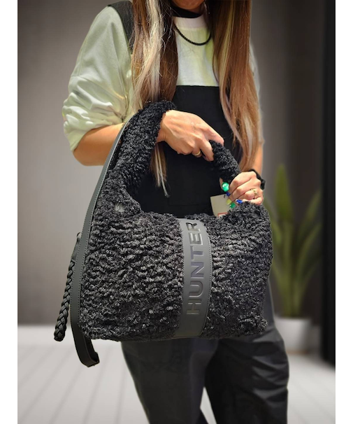 HUNTER/9L BOUCLE MEDIUM TOTE トートバッグ モコモコ UBX5522PRC ブークレ ミディアム トート ハンター/ユニセックス レディース メンズ ムラサキスポーツ