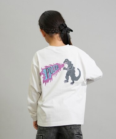 POLER/キッズ 長袖 Tシャツ ロンT バックプリント KIDS ZILLA L S TEE 259MCV0039 ジュニア 子供 ポーラー/男の子 女の子 ムラサキスポーツ
