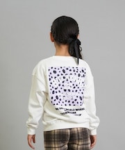 BILLABONG/キッズ 長袖トレーナー スウェット クルーネック レオパード柄 ロゴ バックプリント 裏毛 親子コーデ BF016-030 ジュニア 子供 ビラボン/男の子 女の子 ムラサキスポーツ