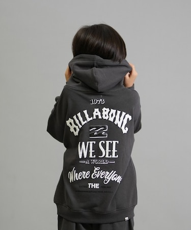 BILLABONG/キッズ 長袖プルオーバー パーカー スウェット フーディー ロゴ バックプリント 裏毛 親子コーデ セットアップ対応 BF016-031 ジュニア 子供 ビラボン/男の子 女の子 ムラサキスポーツ