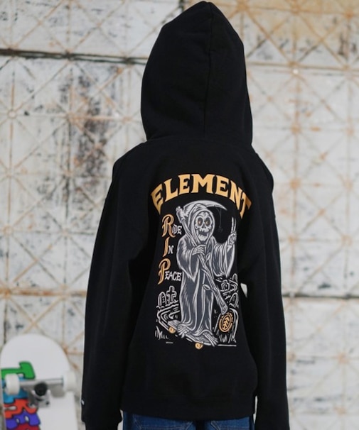 ELEMENT/キッズ プルオーバー パーカー ロゴ 裏毛 TIMBER RIP HOOD YOUTH BF026-022 ジュニア 子供 エレメント/男の子 女の子 ムラサキスポーツ