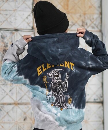 ELEMENT/キッズ プルオーバー パーカー ロゴ 裏毛 TIMBER RIP HOOD YOUTH BF026-022 ジュニア 子供 エレメント/男の子 女の子 ムラサキスポーツ