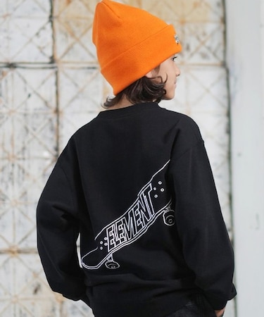 ELEMENT/キッズ 長袖トレーナー スウェット KICK FLIPPER CREW YOUTH BF026-029 ジュニア 子供 エレメント/男の子 女の子 ムラサキスポーツ