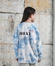 ROXY/キッズ 長袖トレーナー スウェット クルーネック バックプリント タイダイ ミニ裏毛 TLT254091 ジュニア 子供 ロキシー/男の子 女の子 ムラサキスポーツ