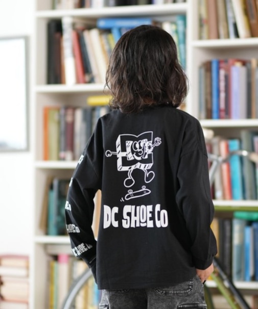 DC/キッズ 長袖 Tシャツ バックプリント ロンT 25 KD PLAY TIME LS YLT254520 ジュニア 子供 ディーシー/男の子 女の子 ムラサキスポーツ