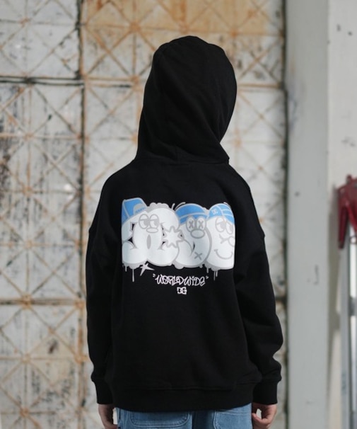 DC/キッズ プルオーバー パーカー バックプリント KD SK CREW PH フーディ YPO254513 ジュニア 子供 ディーシー/男の子 女の子 ムラサキスポーツ