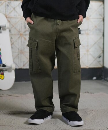 DC/キッズ ロンパン デニム ロングパンツ 25 KD WIDE CARGO PANT YPT254506 ジュニア 子供 ディーシー/男の子 女の子 ムラサキスポーツ
