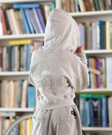 DC/キッズ ジップアップ パーカー クロップド丈 ショート丈 KD HIDDEN ZH YZP254521M ジュニア 子供 ディーシー/男の子 女の子 ムラサキスポーツ