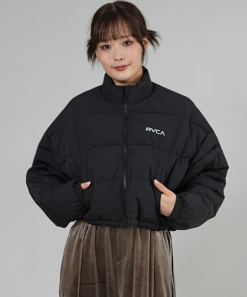 RVCA/ジャケットアウター MINI RVCA CROPPED PUFFER JACKET BF044-752