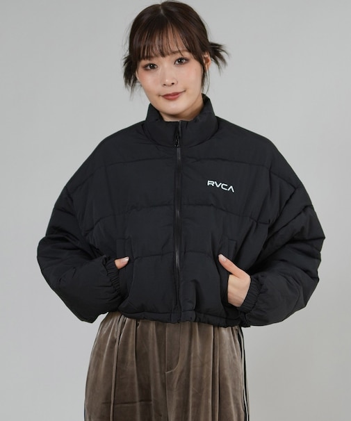 RVCA/ジャケットアウター MINI RVCA CROPPED PUFFER JACKET BF044-752 ルーカ レディース ムラサキスポーツ