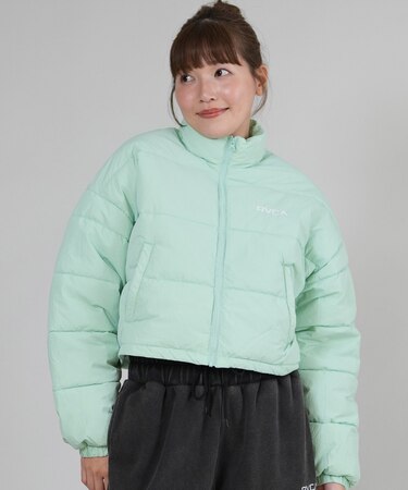 RVCA/ジャケットアウター MINI RVCA CROPPED PUFFER JACKET BF044-752 ルーカ レディース ムラサキスポーツ