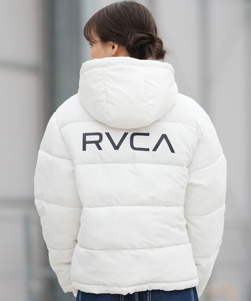 RVCA/ジャケット アウター バックプリント ロゴ BALANCE PUFFER HD JACKET BF044-754 ルーカ レディース ムラサキスポーツ