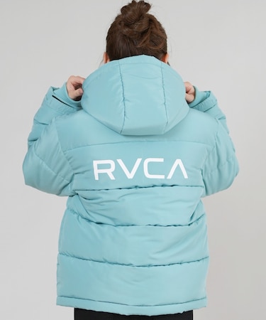 RVCA/ジャケット アウター バックプリント ロゴ BALANCE PUFFER HD JACKET BF044-754 ルーカ レディース ムラサキスポーツ