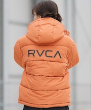 RVCA/ジャケット アウター バックプリント ロゴ BALANCE PUFFER HD JACKET BF044-754 ルーカ レディース ムラサキスポーツ