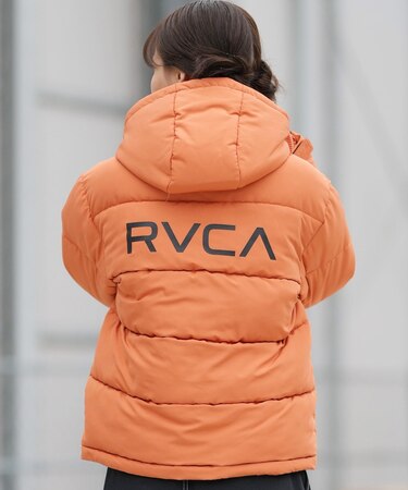 RVCA/ジャケット アウター バックプリント ロゴ BALANCE PUFFER HD JACKET BF044-754 ルーカ レディース ムラサキスポーツ