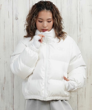 DCSHOES/中綿ジャケット アウター ショート丈 短丈 ビッグシルエット デニム PUレザー LJK254301 ディーシーシューズ レディース ムラサキスポーツ