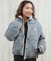 DCSHOES/中綿ジャケット アウター ショート丈 短丈 ビッグシルエット デニム PUレザー LJK254301 ディーシーシューズ レディース ムラサキスポーツ