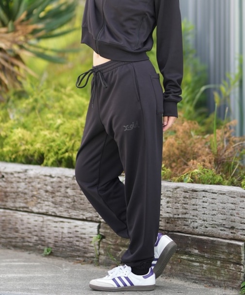 X-girl SPORTS/ロングパンツ スウェット パンツ シンプル ロゴ 155253031010 エックスガールスポーツ レディース ムラサキスポーツ