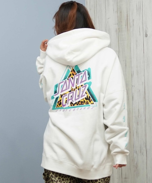 【限定】SANTACRUZ/長袖ジップアップ パーカー バックプリント ロゴ 502254331 サンタクルーズ レディース ムラサキスポーツ限定