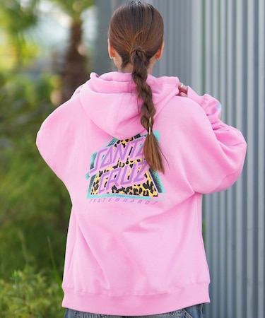 【限定】SANTACRUZ/長袖ジップアップ パーカー バックプリント ロゴ 502254331 サンタクルーズ レディース ムラサキスポーツ限定