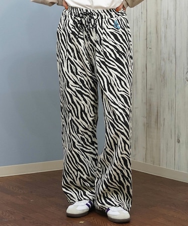 SANTACRUZ/ロングパンツ ヒョウ柄 レオパード柄 ゼブラ柄 チノ ワークパンツ 502254531 サンタクルーズ レディース ムラサキスポーツ