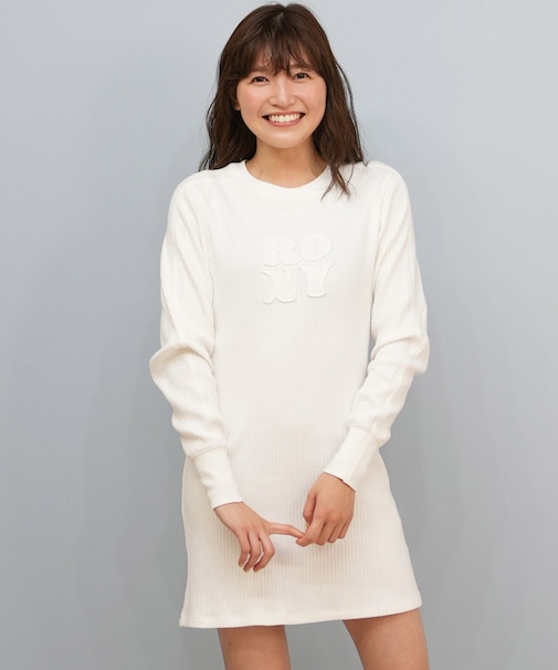 ROXY/ワンピース ミニ丈 リブ素材 シンプル ロゴ MY PACE RDR254002 ロキシー レディース ムラサキスポーツ