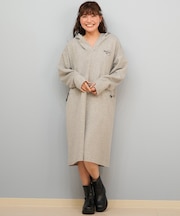 ROXY/パーカー ワンピース シンプル ロゴ フーディー BREEZE DRESS RDR254611M ロキシー レディース ムラサキスポーツ