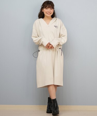 ROXY/パーカー ワンピース シンプル ロゴ フーディー BREEZE DRESS RDR254611M ロキシー レディース ムラサキスポーツ