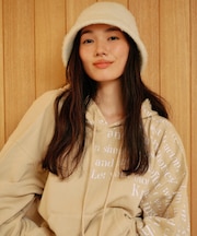 【限定】RIKKAFEMME/長袖プルオーバー パーカー スウェット フーディー ロゴ プリント 裏毛 RF25FW08 リッカファム  レディース ムラサキスポーツ限定