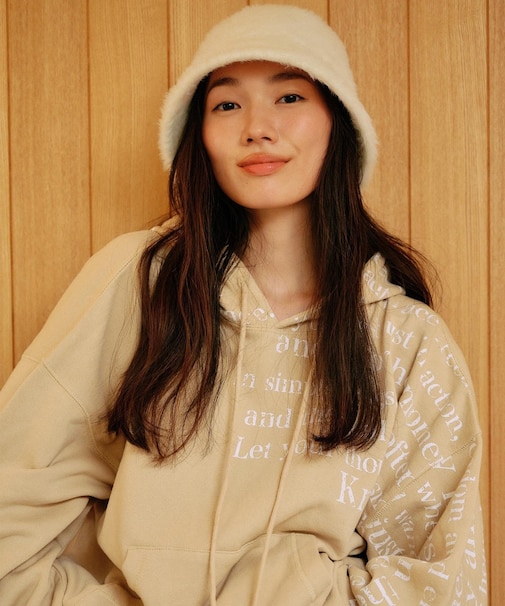 【限定】RIKKAFEMME/長袖プルオーバー パーカー スウェット フーディー ロゴ プリント 裏毛 RF25FW08 リッカファム  レディース ムラサキスポーツ限定