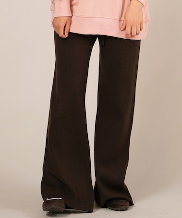 【限定】RIKKAFEMME/ロングパンツ ニットリブパンツ ロンパン セットアップ対応 RF25FW14 リッカファム レディース ムラサキスポーツ限定