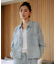 【限定】RIKKAFEMME/長袖 デニムシャツ スウェット シャツジャケット セットアップ対応 RF25FW19 リッカファム レディース ムラサキスポーツ限定