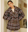 【限定】RIKKA FEMME/ジャケット チェック柄 コート ブークレージャケット RF25FW24 リッカファム レディース ムラサキスポーツ限定