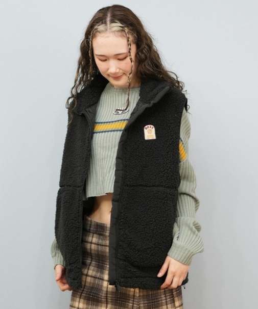 ROXY/中綿 ベスト ボア 撥水 BELLIS BOA VEST RJK254020 レディース ロキシー ムラサキスポーツ